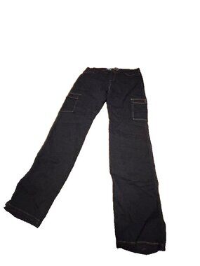 Pastel Jeans Women's Cargo Jeans 16 Dark Indigo Straight Leg High Rise